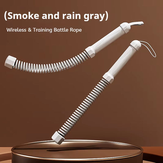 2Pcs Cordless Battle Rope Multifunctional Power Training System Arm Strength Home Gym Equipment for Full Body Workout Unisex